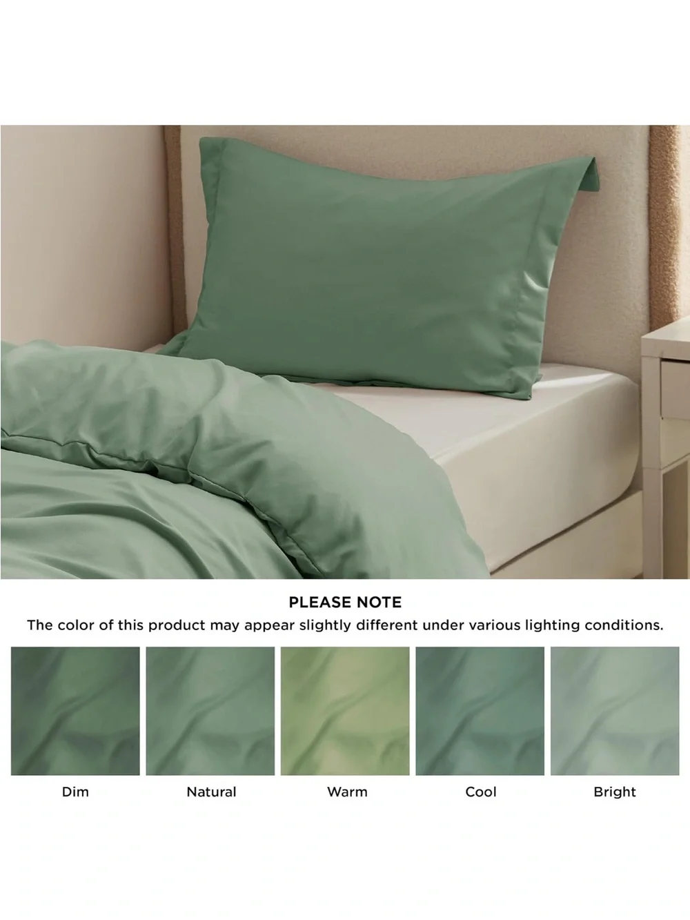 NEW Bedsure Twin/Twin XL Duvet Cover, Double Brushed Bedding Set, Sage Green